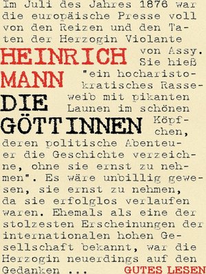 cover image of Die Göttinnen